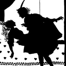 Схема вышивки «силуэт»