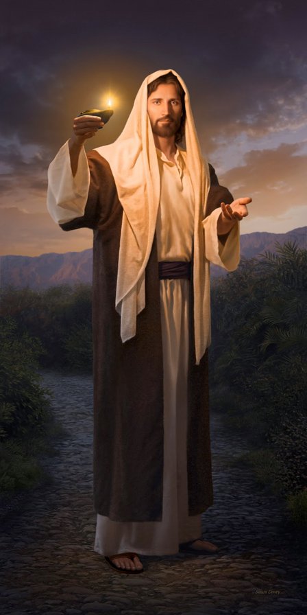 христос и свеча - религия - оригинал