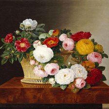 Схема вышивки «Букет в корзине»