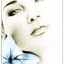 Схема вышивки «"Портрет девушки"»