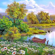 Схема вышивки «Ромашковое лето»