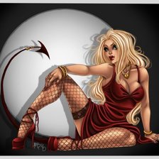 Схема вышивки «Чертовка»