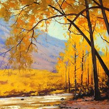 Схема вышивки «Осенний пейзаж»