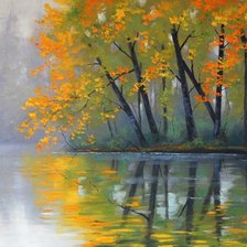 Схема вышивки «Осенний пейзаж»