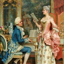 Схема вышивки «Урок пения»