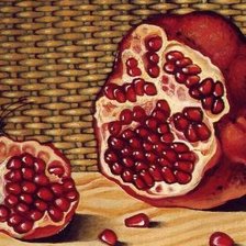 Схема вышивки «Гранат и бабочка»