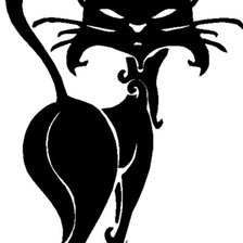 Схема вышивки «монохром "кошка"»