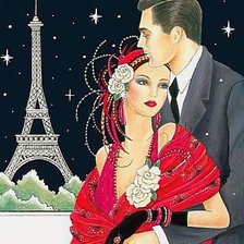 Схема вышивки «вечер в Париже»