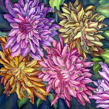 Схема вышивки «Хризантемы»