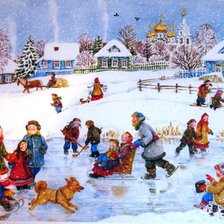 Схема вышивки «зима»