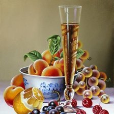 Схема вышивки «Натюрморт с шампанским»