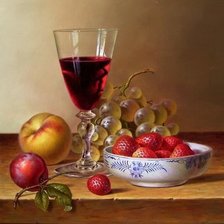 Схема вышивки «Натюрморт с вином»