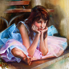 Схема вышивки «портрет девочки»