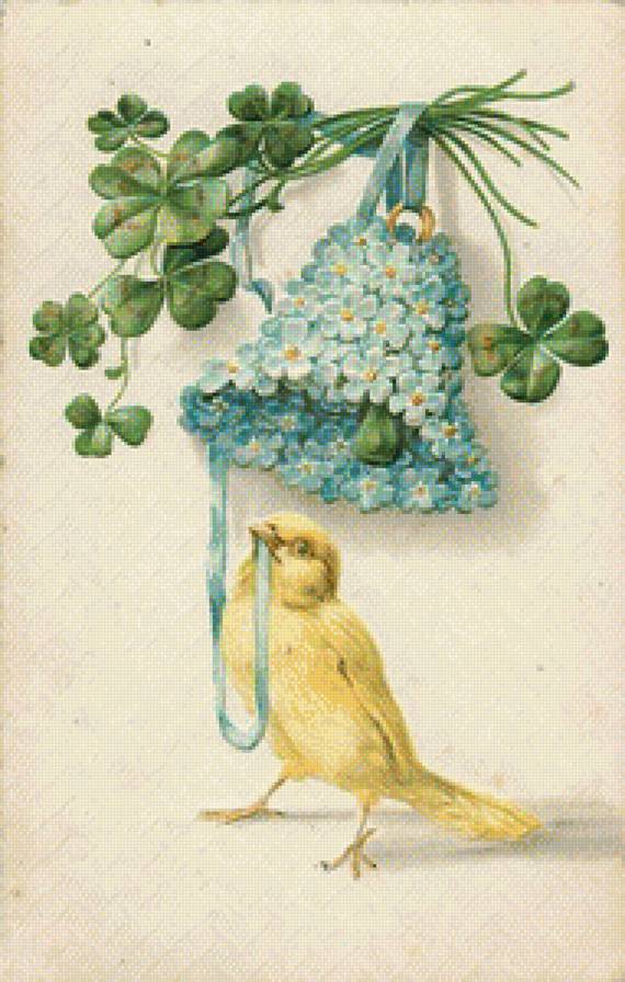 Весенний звон - птица, весна, цветы - предпросмотр