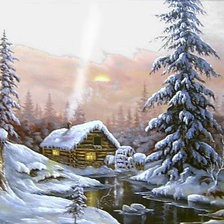 Схема вышивки «зимняя сказка»