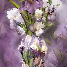 Схема вышивки «Букет ирисов»