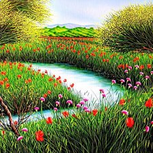 Схема вышивки «Пейзаж»