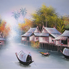 Схема вышивки «Пейзажи Азии.Тайланд»