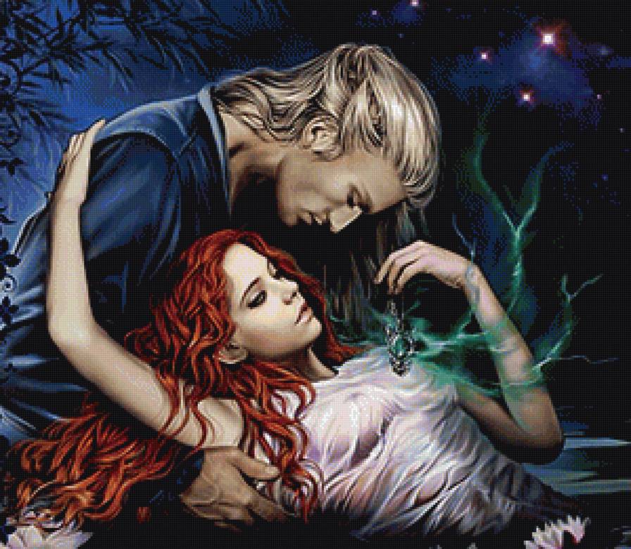 Фэнтези - парень, девушка, пара, фэнтези, любовь - предпросмотр