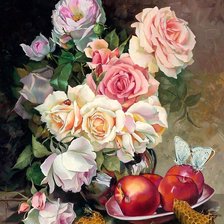 Схема вышивки «цветы»