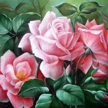 Схема вышивки «букет роз»