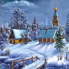 Схема вышивки «зимняя сказка»