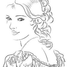 Схема вышивки «Барышня»