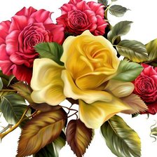 Схема вышивки «розы»