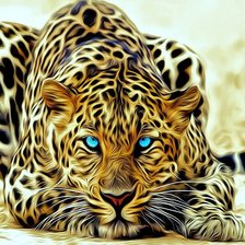 Схема вышивки «леопард»