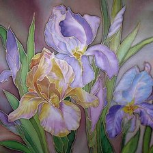 Схема вышивки «ирисы витраж»