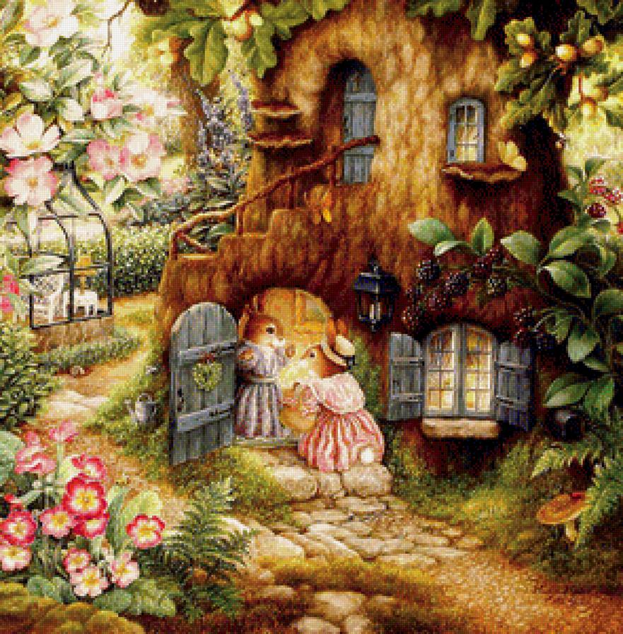 Зайки в саду - предпросмотр