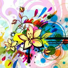 Схема вышивки «цветочная абстракция»