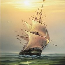 Схема вышивки «парусник»