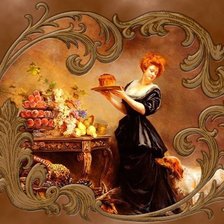 Схема вышивки «дама с собакой»