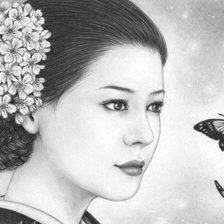 Схема вышивки «Мадам Баттерфляй»