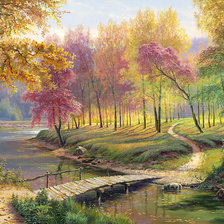 Схема вышивки «Осенний пейзаж»