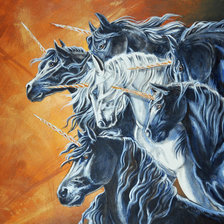 Схема вышивки «Единороги»