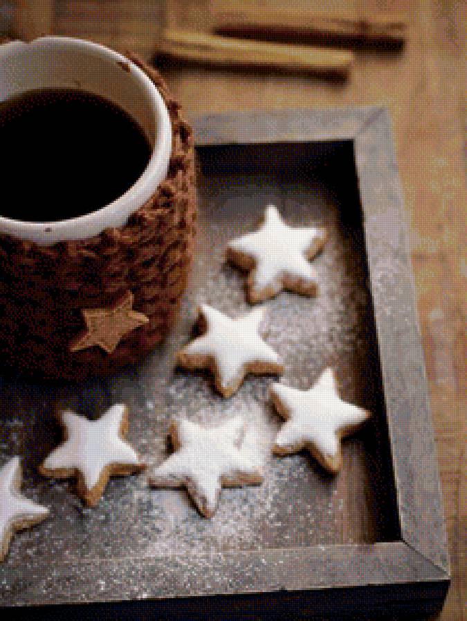 Зимнее тепло - печенье, кофе - предпросмотр