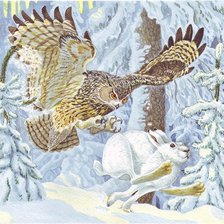 Схема вышивки «охота»