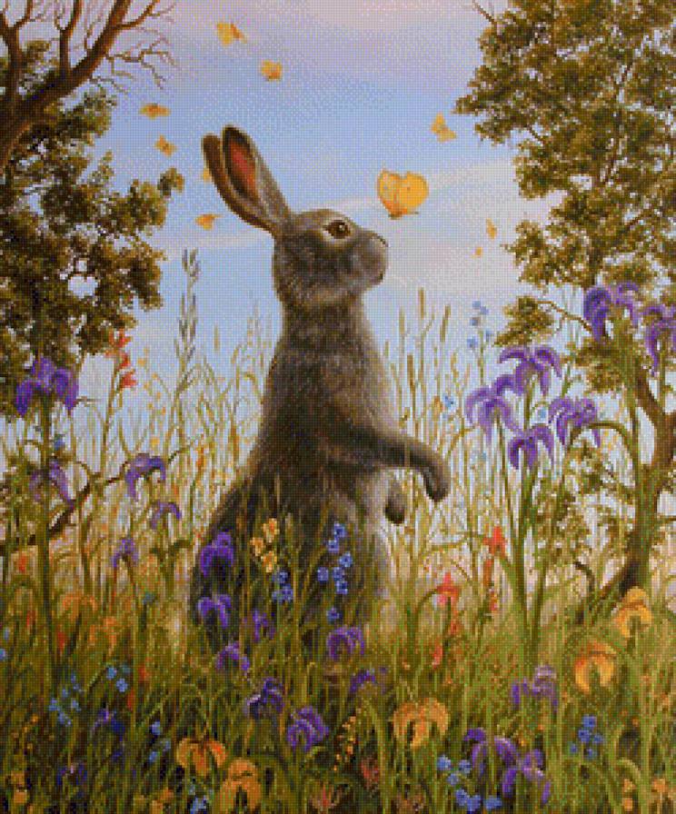 зайка - лес, заяц - предпросмотр