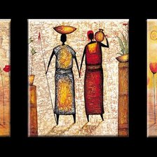 Схема вышивки «Триптих люди»