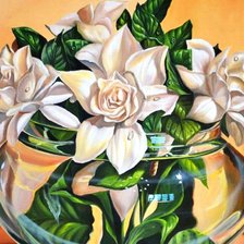 Схема вышивки «Белые розы»