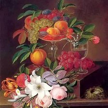 Схема вышивки «Натюрморт с цветами»