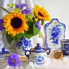 Схема вышивки «В стиле Гжель»