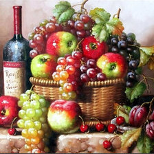 Схема вышивки «Натюрморт с фруктами»