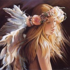 Схема вышивки «ангел»