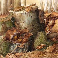 Схема вышивки «лесные жители»