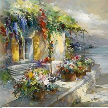 Схема вышивки «Домик у моря»