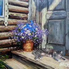 Схема вышивки «любимая кошка»