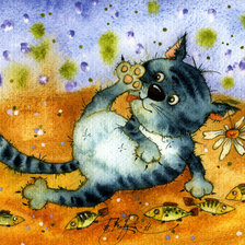 Схема вышивки «любимый котик»